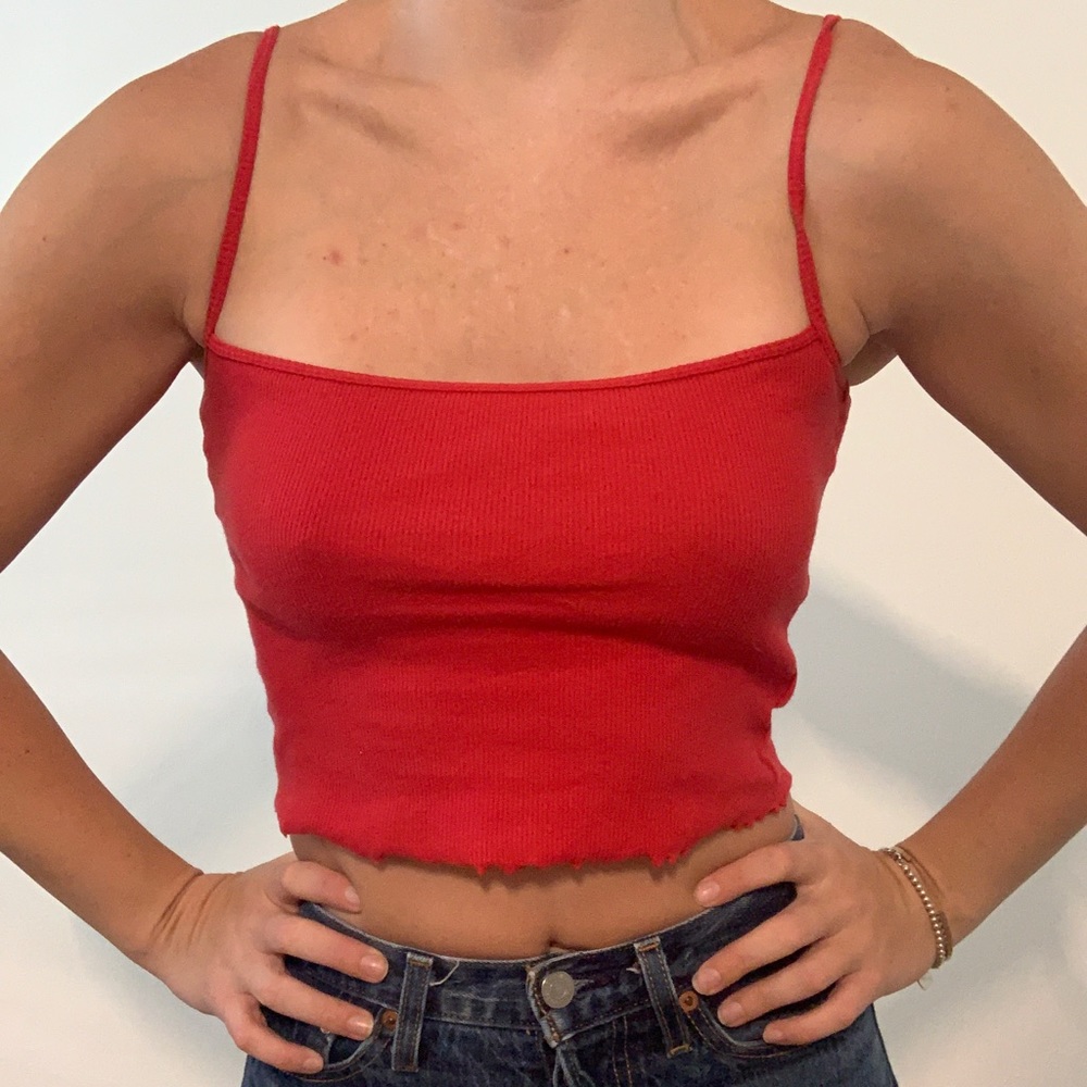 Red Crop top